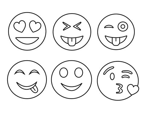 emoji coloring sheet|Free Emoji Coloring Pages for Kids